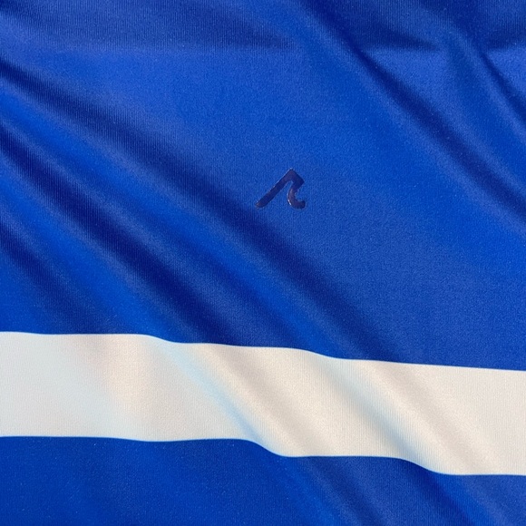 Redvanly Golf Polo Shirt Men’s Blue & White Colorblock Performance Short Sleeve - Picture 2 of 5